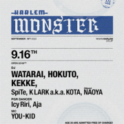 2023年9月16日に渋谷クラブハーレムで行われるイベント"MONSTER"のフライヤー
